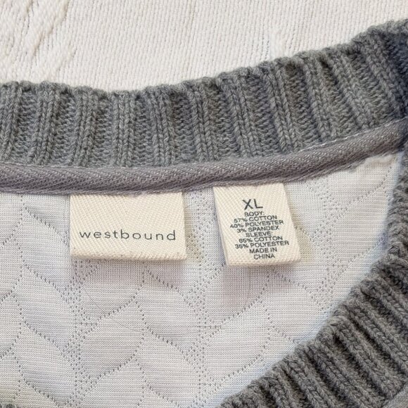 Westbound Gray Cardigan Zip Front Snap Pockets XL - Picture 12 of 12